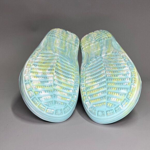 Crocs Sandals Women's 7 Classic Tie Dye Two Strap Summer Beach Recovery Slides - Picture 8 of 10